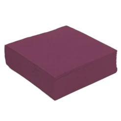 Sachet de 50 serviettes 38cm x 38cm en papier - Prune