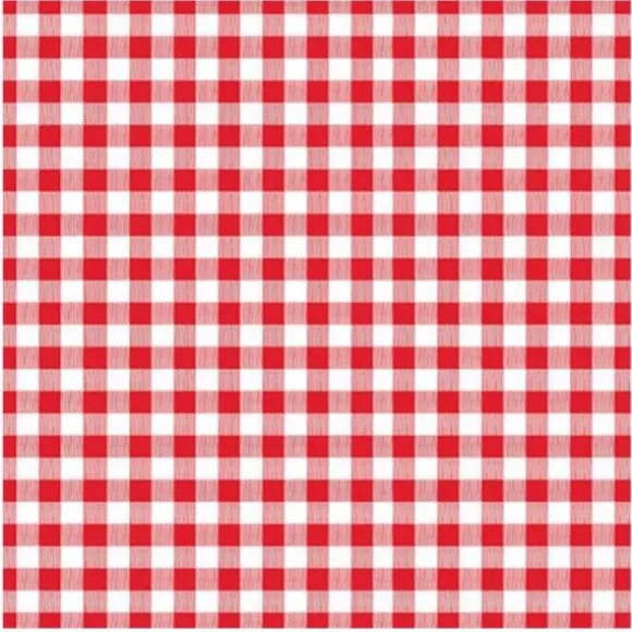 Sachet de 30 Serviettes en Papier - Carreaux Vichy - Rouge