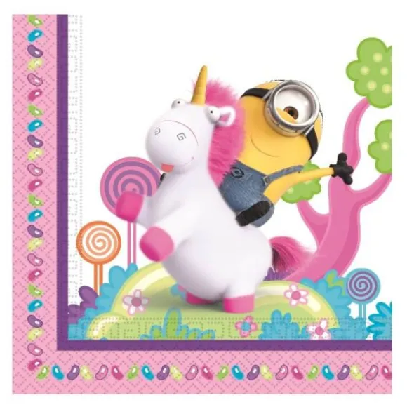 Sachet de 20 Serviettes Minions et Licorne