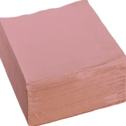 Sachet de 100 Serviettes Ouate de cellulose - 38 x 38 cm - Rose Pétale