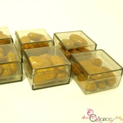Sachet de Six Cubes en Plexiglas à Garnir de Dragées Couleur au Choix