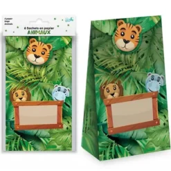 6 sachets en papier - Collection Animaux