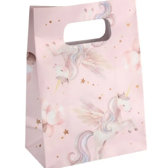 6 sachets en papier - 13 x 7 x 18 cm - Collection Licorne Magique