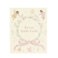 10 sachets "Joyeux Anniversaire" en papier avec stickers - 13 x 16 cm - Collection Fairy World