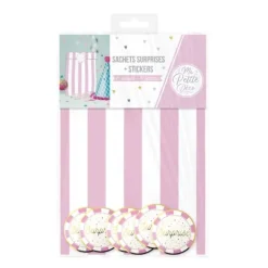 6 sachets à surprise avec stickers - Couleur au choix