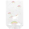 10 sachets transparents avec clips - 11,5 x 19 cm - Licorne
