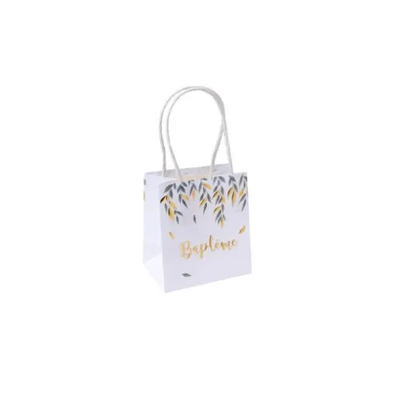 6 Sacs Cadeaux " Baptême " - Embossé Or