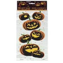 Sacs Cadeaux Citrouilles Démoniaques Halloween Avec Attaches