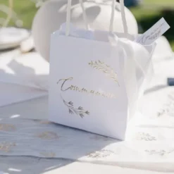 6 sacs "Communion" FSC® - 10 x 11 x 7 cm - Collection Communion Blanc et Or