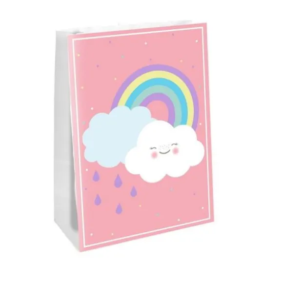 4 sacs en papier - Nuage & Arc-en-ciel