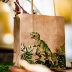4 Sacs Kraft - Dinosaure