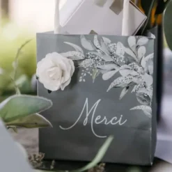 6 sacs "Merci" FSC® - 10 x 11 x 7 cm - Collection Greenery