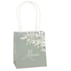 6 sacs "Merci" FSC® - 10 x 11 x 7 cm - Collection Greenery