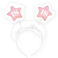 Serre-tête Anniversaire Adulte 18 ans - Rose et Blanc
