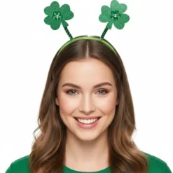 Serre-tête avec trèfles à paillettes - Saint-Patrick