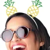 Serre-tête hawaïen avec ananas pailletés en métal
