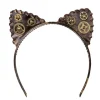 Serre-tête oreilles de chat steampunk - Adulte