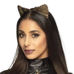 Serre-tête oreilles de chat steampunk - Adulte