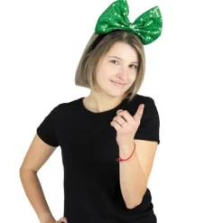Serre-tête vert avec nœud papillon à sequins - Saint-Patrick