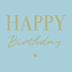 20 serviettes cocktail en papier - 25 x 25 cm - Happy Birthday - Couleur au choix