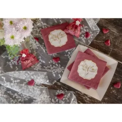 12 serviettes cocktail en papier - 25 x 25 cm - Collection Sienne