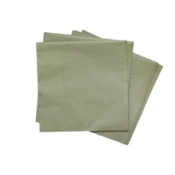 25 serviettes cocktail en papier - 21 x 21 cm - Couleur au choix