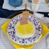 20 serviettes cocktail en papier - Tranche de citron - 24 x 24 cm - Collection Dolce Vita