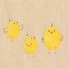 20 serviettes cocktail en papier - 25 x 25 cm - By Nature "Famille de poussins"