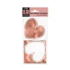 12 serviettes à cocktail rose gold - Cœurs