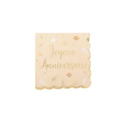 16 Serviettes - Collection Boho Blush et Or
