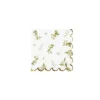 16 Serviettes - Collection Botanique Vert et Or