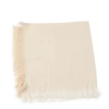 4 serviettes en coton effiloché - 45 x 45 cm - Couleur Blanc Crème