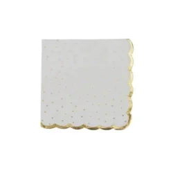 16 serviettes en papier avec dorure - 33 x 33 cm - Couleur au choix