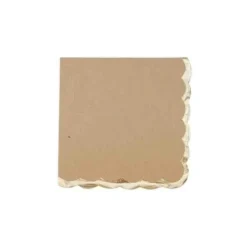16 serviettes en papier avec dorure - 33 x 33 cm - Couleur au choix