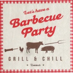 20 Serviettes en papier - BBQ Party