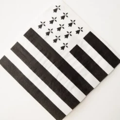 20 Serviettes en papier Drapeau Breton et Triskell