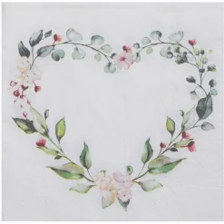 20 serviettes en papier - Mariage Végétal