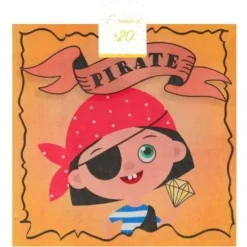 20 serviettes en papier - Petit Pirate - 16,5 cm