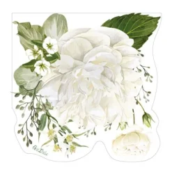16 Serviettes en papier profilées - Floral White