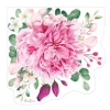 16 Serviettes en papier profilées - Floral Pink