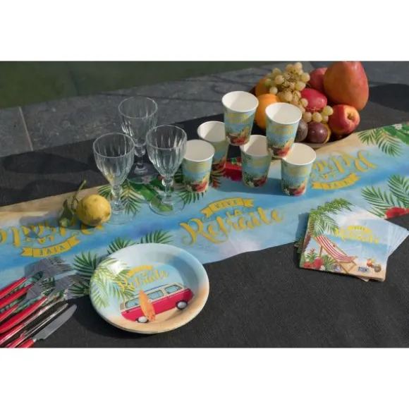 20 Serviettes en papier - Retraite Tropicale - 16,5 cm