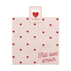 10 serviettes en papier - Saint-Valentin - Collection Chéri Chérie