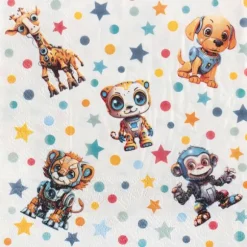 20 serviettes en papier - 33 x 33 cm - Collection Happy Cop's