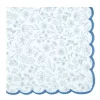 16 serviettes en papier - 33 x 33 cm - Collection Fleur Bleue