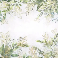 20 serviettes en papier - 33 x 33 cm - Collection Feuillage - Couleur au choix