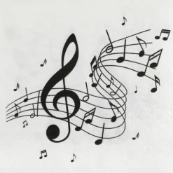 20 serviettes en papier - 33 x 33 cm - Collection Musique