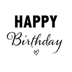20 serviettes en papier - 33 x 33 cm - À la Carte "Happy Birthday Noir et Blanc"