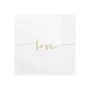 20 serviettes en papier - 33 x 33 cm - Love