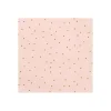 20 serviettes en papier - 33 x 33 cm - Rose à pois dorés