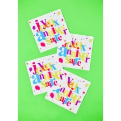 20 Serviettes "Joyeux Anniversaire" festif